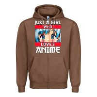 Chestnut just a girl who loves anime japanese cute Zipper Hoodie - artisFamous