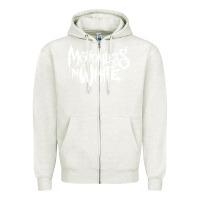 Oatmeal Heather motionless in white Zipper Hoodie - artisFamous