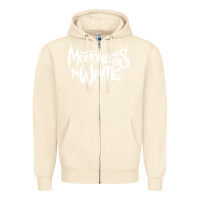 Sandshell motionless in white Zipper Hoodie - artisFamous