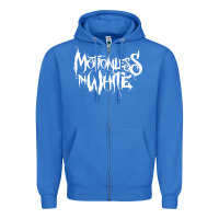 True Royal motionless in white Zipper Hoodie - artisFamous