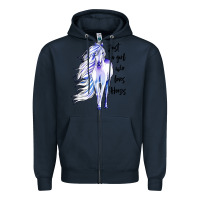 Navy just a girl who loves horses Zipper Hoodie - artisFamous