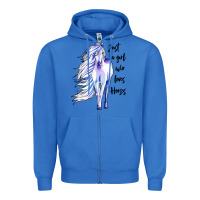 True Royal just a girl who loves horses Zipper Hoodie - artisFamous