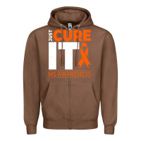Chestnut just cure it ms multiple sclerosis awareness Zipper Hoodie - artisFamous