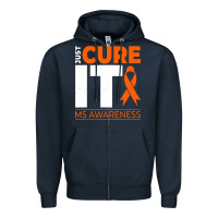Navy just cure it ms multiple sclerosis awareness Zipper Hoodie - artisFamous