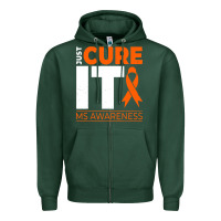 Sports Green just cure it ms multiple sclerosis awareness Zipper Hoodie - artisFamous