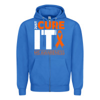 True Royal just cure it ms multiple sclerosis awareness Zipper Hoodie - artisFamous