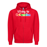 Red kids vibing to cocomelon Zipper Hoodie - artisFamous