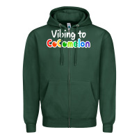 Sports Green kids vibing to cocomelon Zipper Hoodie - artisFamous