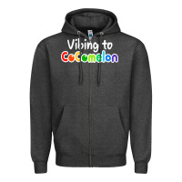 Charcoal Heather kids vibing to cocomelon Zipper Hoodie - artisFamous