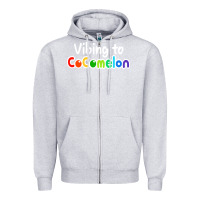 Heather Grey kids vibing to cocomelon Zipper Hoodie - artisFamous