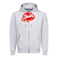 Heather Grey kiss lips i love my gringo wife girlfriend premium Zipper Hoodie - artisFamous