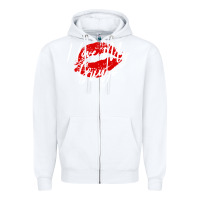 White kiss lips i love my gringo wife girlfriend premium Zipper Hoodie - artisFamous