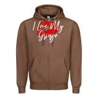Chestnut kiss lips i love my gringo wife girlfriend premium Zipper Hoodie - artisFamous