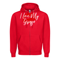 Red kiss lips i love my gringo wife girlfriend premium Zipper Hoodie - artisFamous