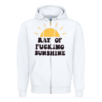 White ray of sunshine Zipper Hoodie - artisFamous
