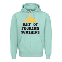 Seafoam ray of sunshine Zipper Hoodie - artisFamous
