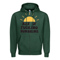 Sports Green ray of sunshine Zipper Hoodie - artisFamous