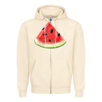 Sandshell Watermelon Slice Png Zipper Hoodie - artisFamous
