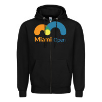Black miami open Zipper Hoodie - artisFamous