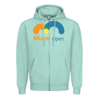 Seafoam miami open Zipper Hoodie - artisFamous