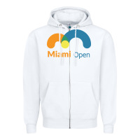 White miami open Zipper Hoodie - artisFamous