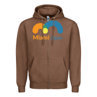 Chestnut miami open Zipper Hoodie - artisFamous