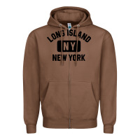 Chestnut long island ny gym style distressed amber print Zipper Hoodie - artisFamous