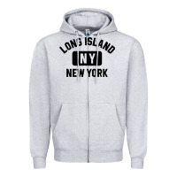 Heather Grey long island ny gym style distressed amber print Zipper Hoodie - artisFamous