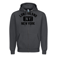 Smoke long island ny gym style distressed amber print Zipper Hoodie - artisFamous
