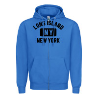 True Royal long island ny gym style distressed amber print Zipper Hoodie - artisFamous