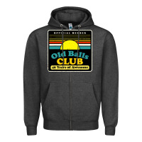 Charcoal Heather mens old balls club 40 years awesome Zipper Hoodie - artisFamous