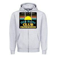 Heather Grey mens old balls club 40 years awesome Zipper Hoodie - artisFamous