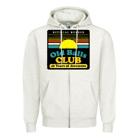Oatmeal Heather mens old balls club 40 years awesome Zipper Hoodie - artisFamous