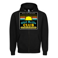 Black mens old balls club 40 years awesome Zipper Hoodie - artisFamous