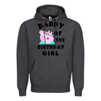 Smoke mens peppa pig daddy of the birthday Zipper Hoodie - artisFamous