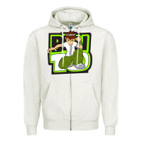 Oatmeal Heather ben tennyson ben 10 Zipper Hoodie - artisFamous