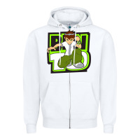 White ben tennyson ben 10 Zipper Hoodie - artisFamous