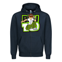 Navy ben tennyson ben 10 Zipper Hoodie - artisFamous