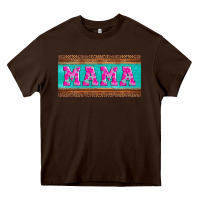 Chocolate Brown floral mama mother's day license plate Heavy Core Tee - Jasminsmagicworld