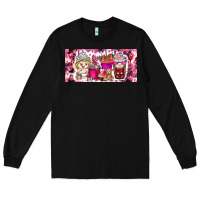 Black Valentine Coffee Long Sleeve Tee - CowhideDigitalArt
