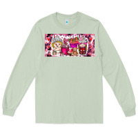 Matcha Valentine Coffee Long Sleeve Tee - CowhideDigitalArt