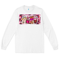 White Valentine Coffee Long Sleeve Tee - CowhideDigitalArt