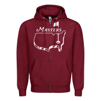 Burgundy masters tournament Zipper Hoodie - artisFamous