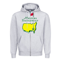 Heather Grey masters tournament Zipper Hoodie - artisFamous
