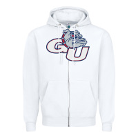 White gonzaga university bulldogs Zipper Hoodie - artisFamous
