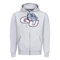 Heather Grey gonzaga university bulldogs Zipper Hoodie - artisFamous