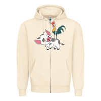 Sandshell hei hei rooster and pig funny cartoon Zipper Hoodie - artisFamous