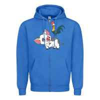 True Royal hei hei rooster and pig funny cartoon Zipper Hoodie - artisFamous