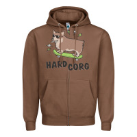 Chestnut hard corg Zipper Hoodie - artisFamous