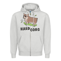 Dove Grey hard corg Zipper Hoodie - artisFamous